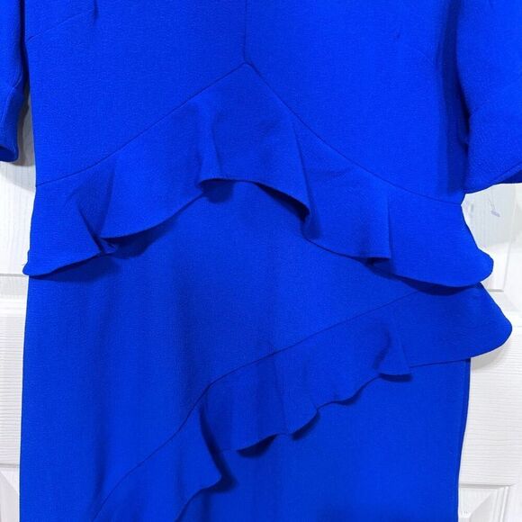 Laundry by Shelli Segal Royal Blue Ruffled Dress size 10 NWOT - Picture 3 of 7